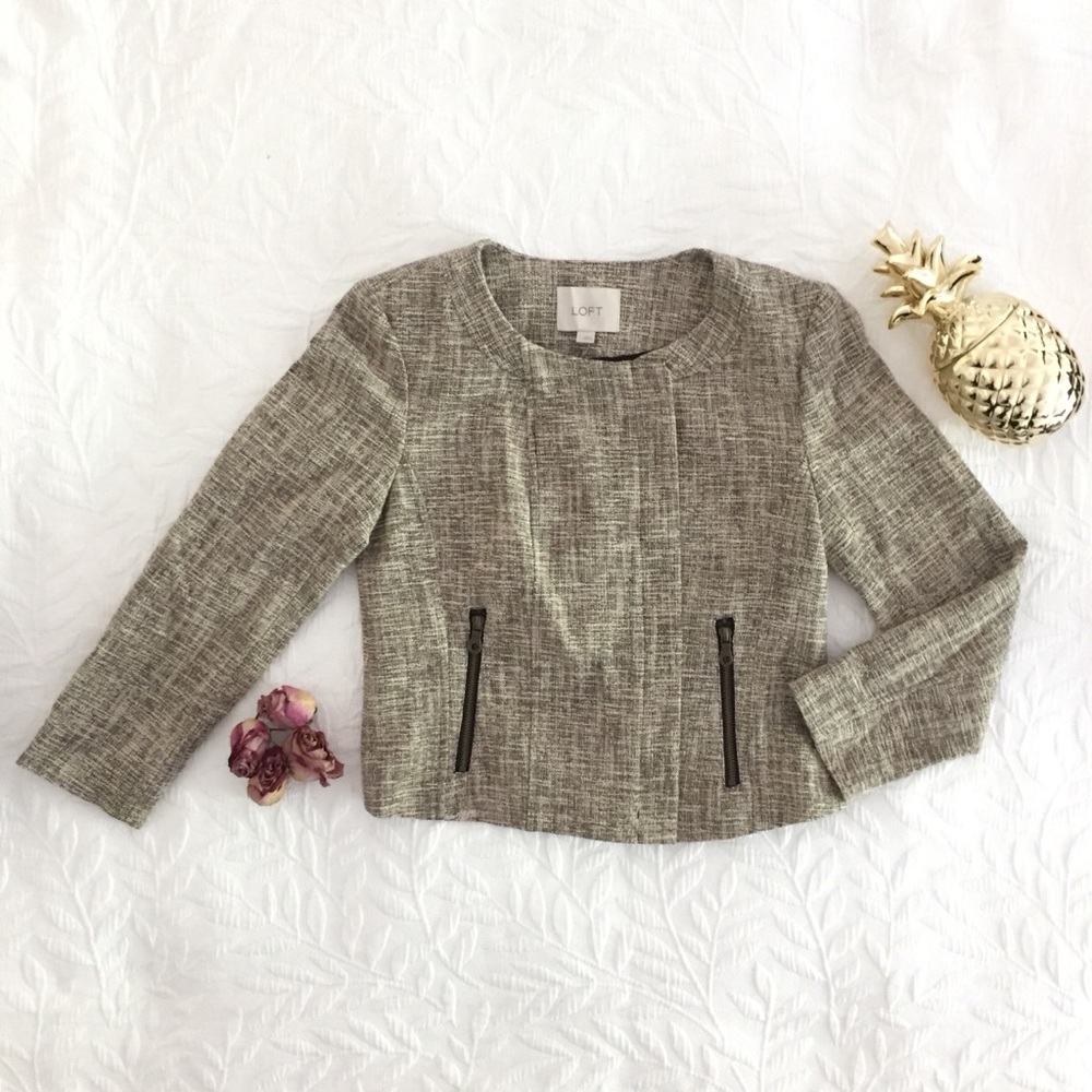 NWT Ann Taylor LOFT Tweed Blazer Jacket